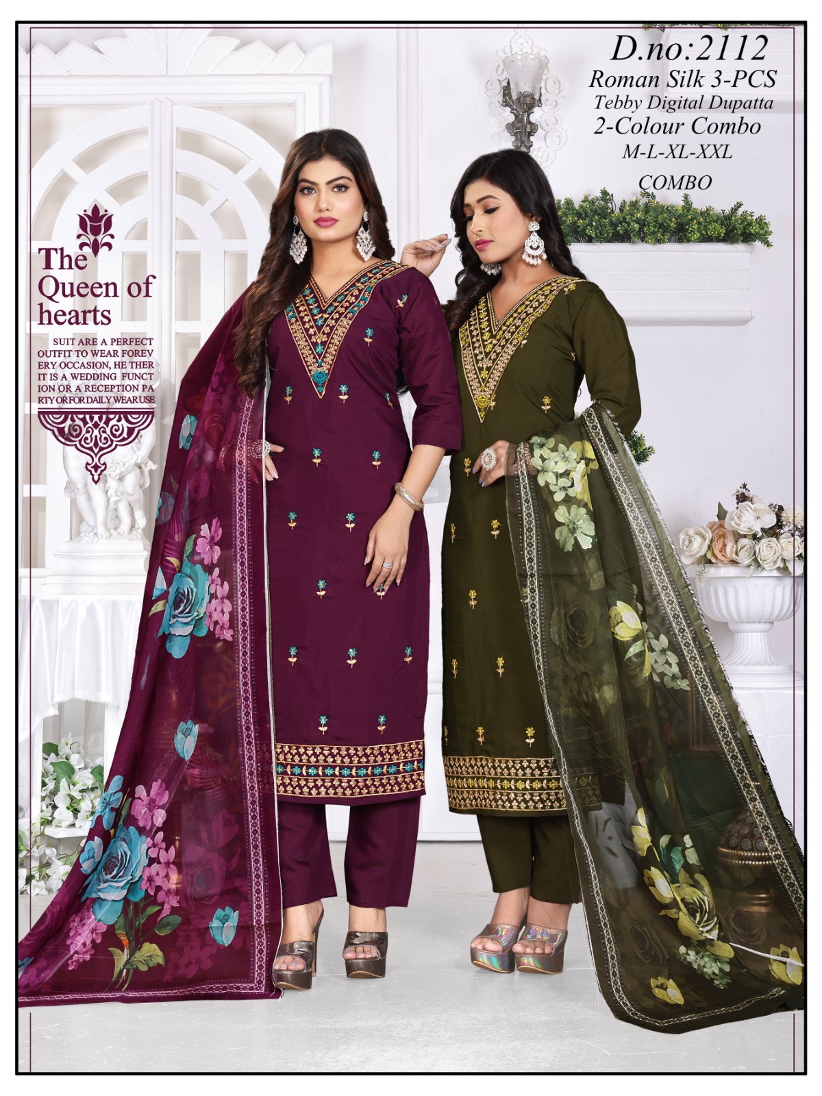 Roman Silk With Tebby Digital Dupatta